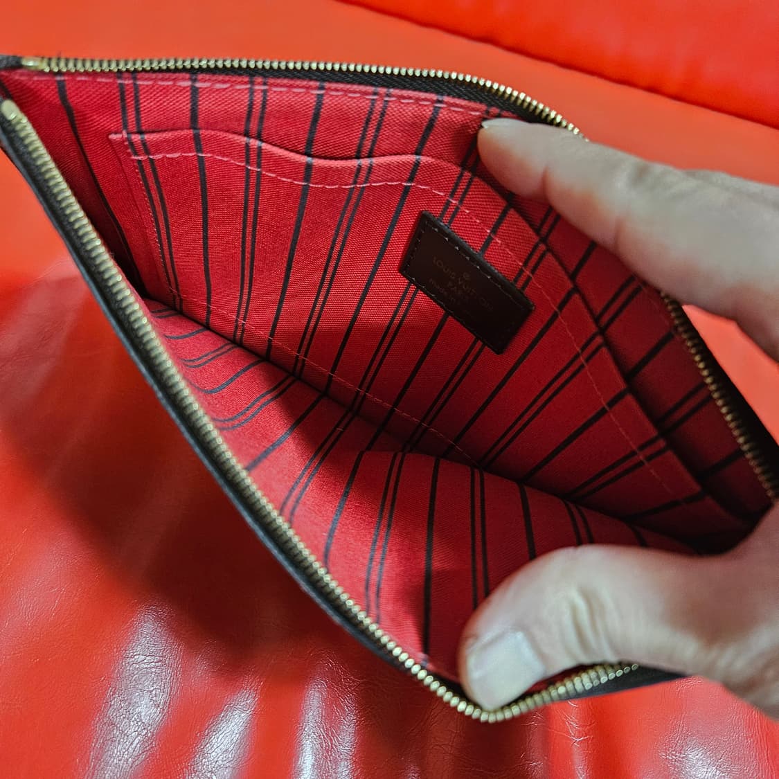 루이비통 커스텀 체인 다미에 미니 체인 크러치백  상품이미지8