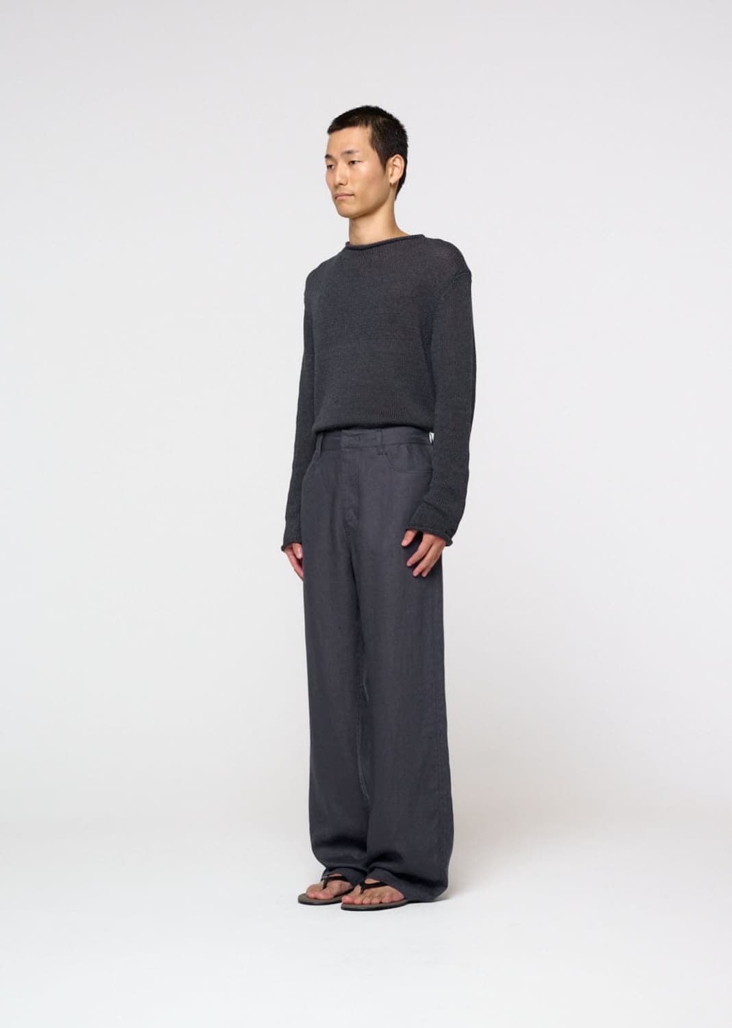 아모멘토 paper yarn pullover 차콜 M 상품이미지2