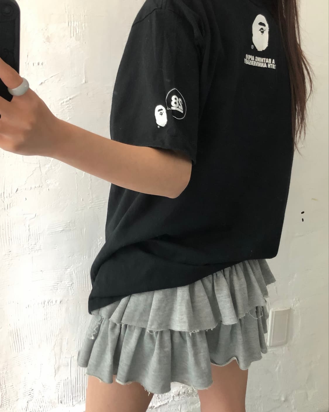 BAPE 베이프 x 메디콤 블랙 토이 카모 베어 티셔츠 상품이미지9