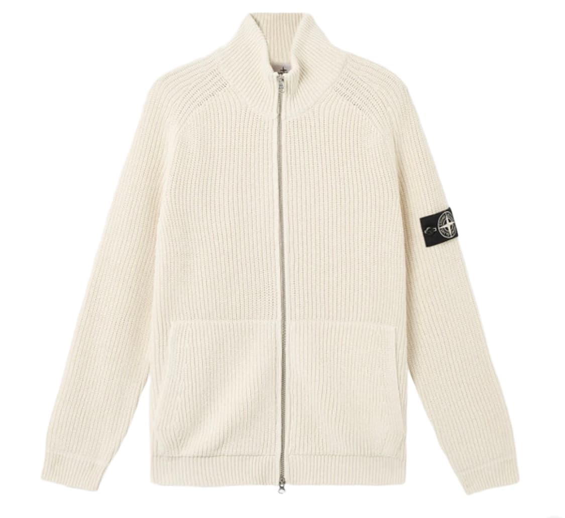 삽니다)) 스톤아일랜드 골지 니트 집업 아이보리 상품이미지1