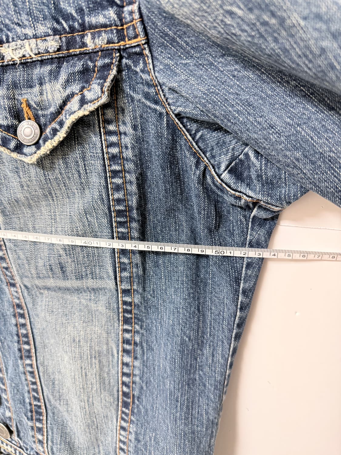 💙캘빈클라인 Calvin Klein 데님자켓 XL / 빈티지 워싱 청자 상품이미지10