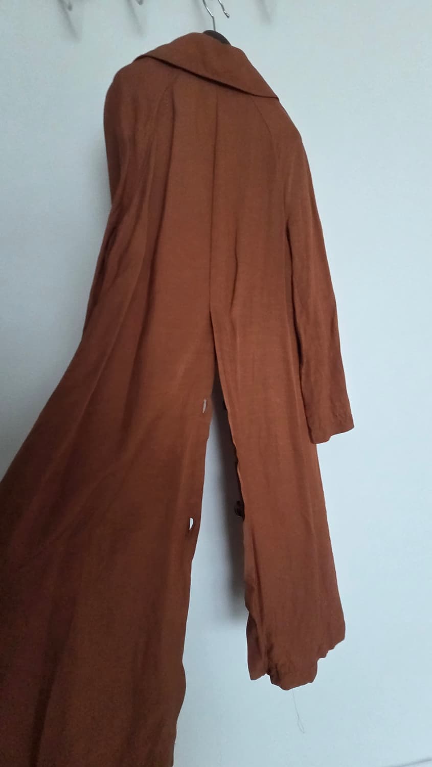 XS) ZARA 브라운 롱 트렌치 오버핏 코트 상품이미지5