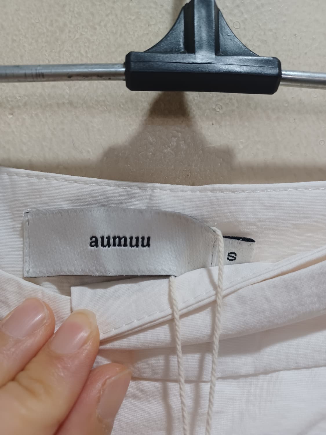 aumuu 오뮤 아이보리색 와이드팬츠  상품이미지4