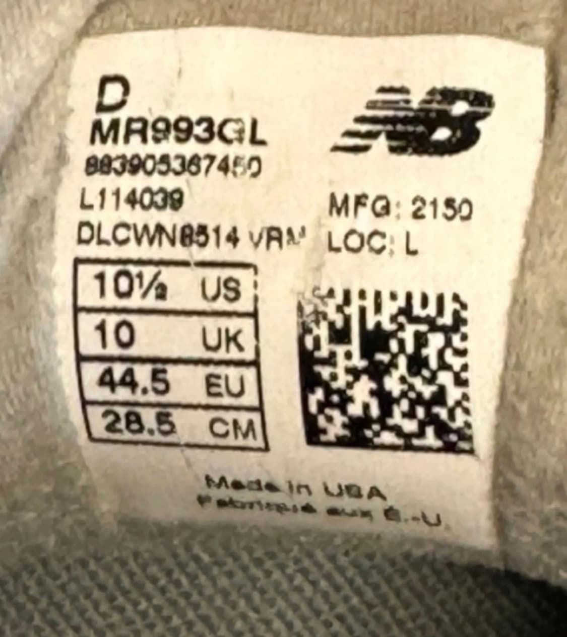 뉴발란스 993 그레이 Made in USA 285mm 상품이미지4