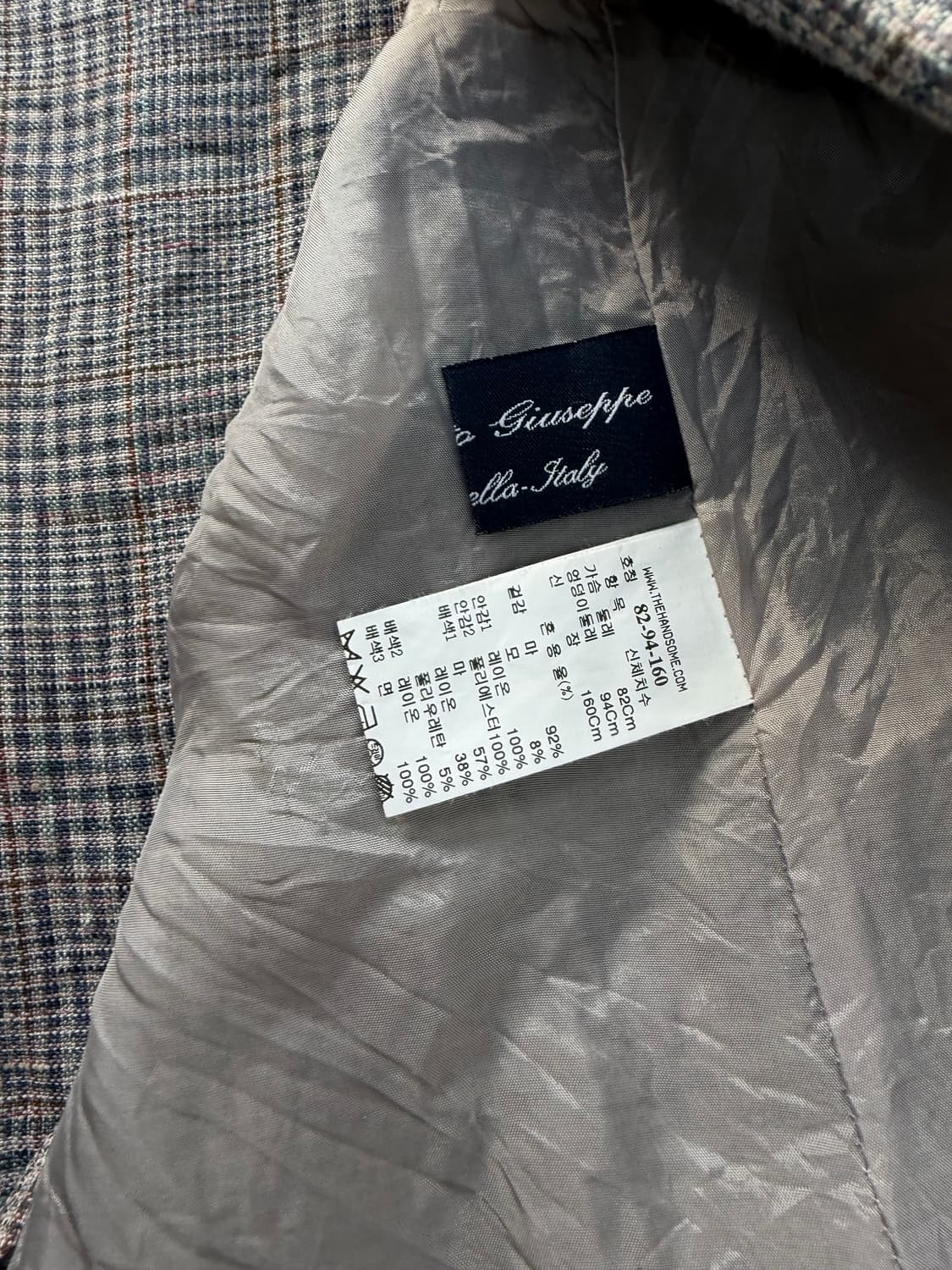 정품) TIME 타임1193 한섬 체크무늬 자켓 82 상품이미지8