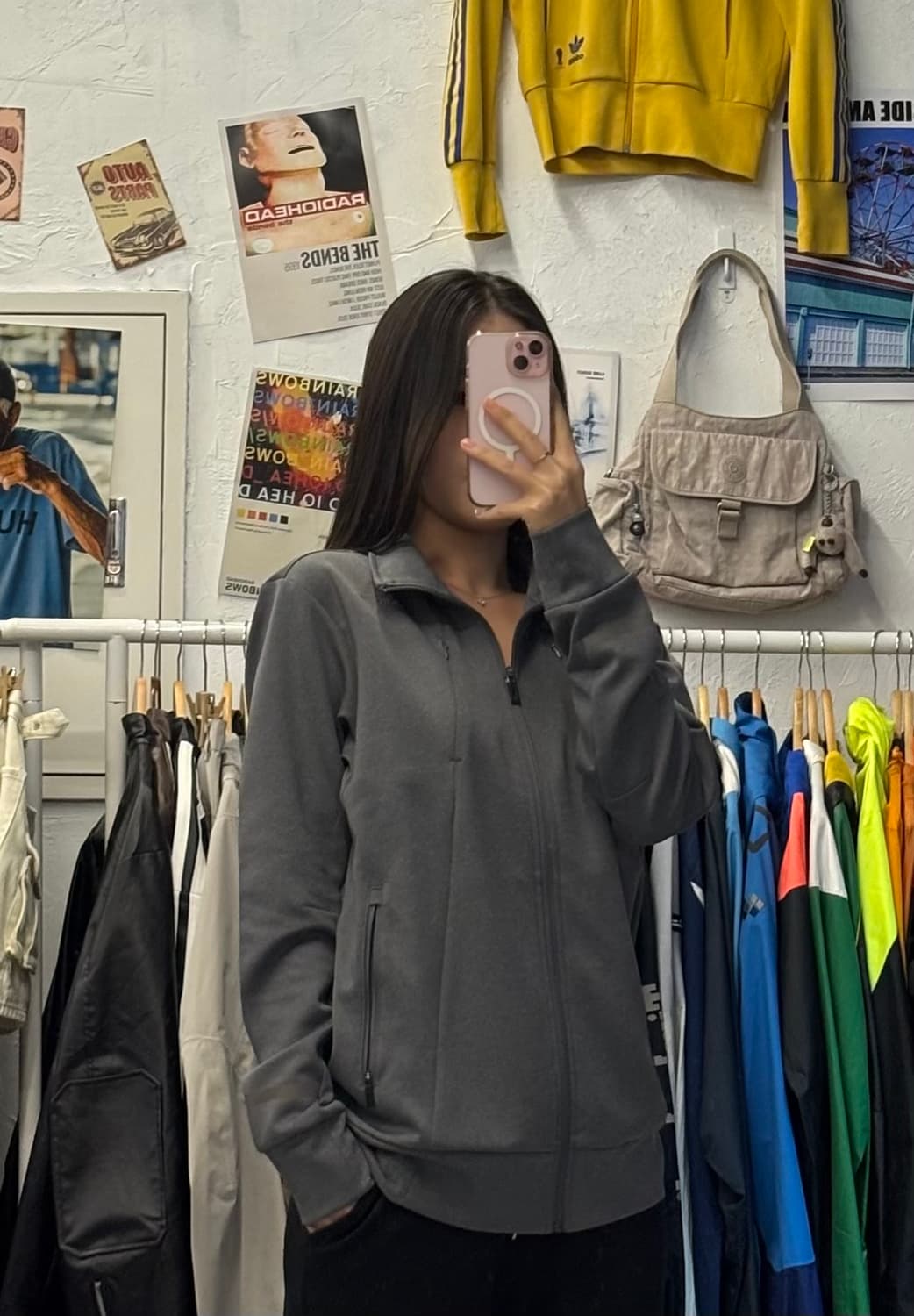 아디다스 테크 스카치 로고 그레이 트랙탑 져지 M 상품이미지1