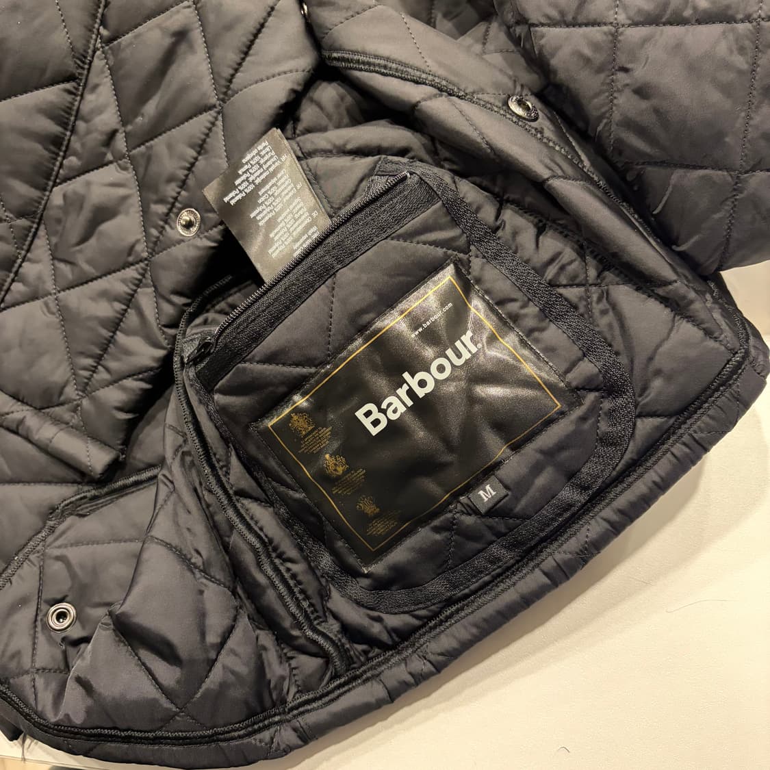 [M] 바버 헤리티지 리데스데일 블랙 퀼팅 자켓 코듀로이 카라 D87 상품이미지7