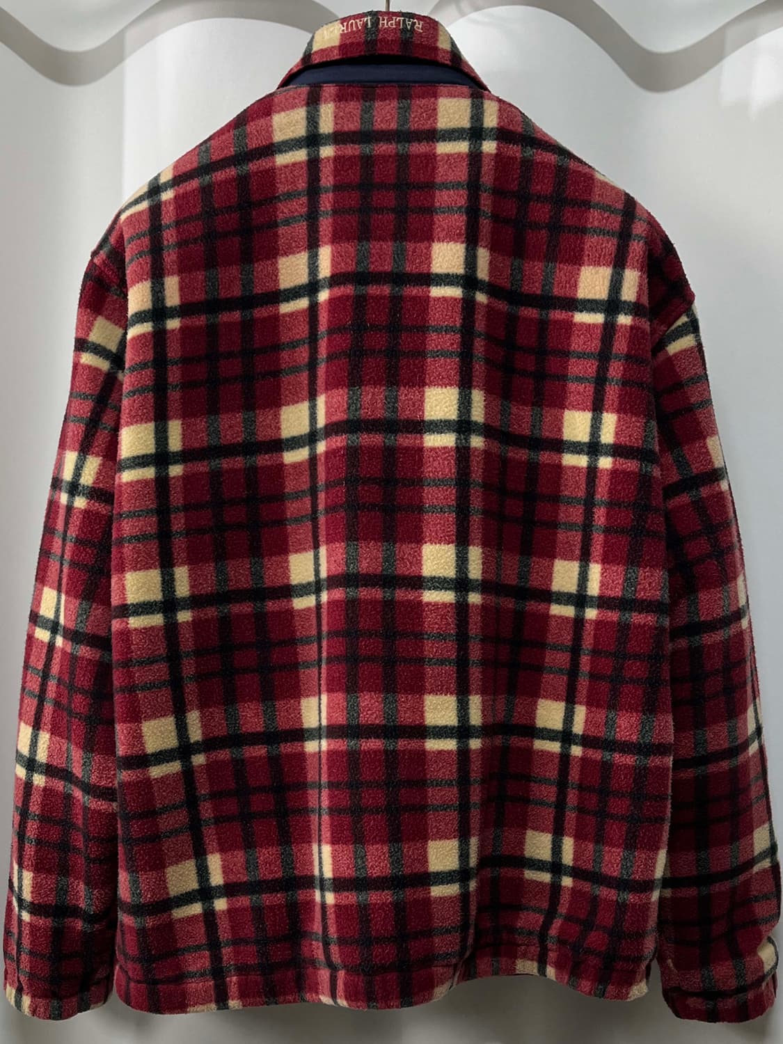 90's 폴로 랄프로렌 타탄 블랙와치 플리스 스윙탑 자켓 상품이미지2