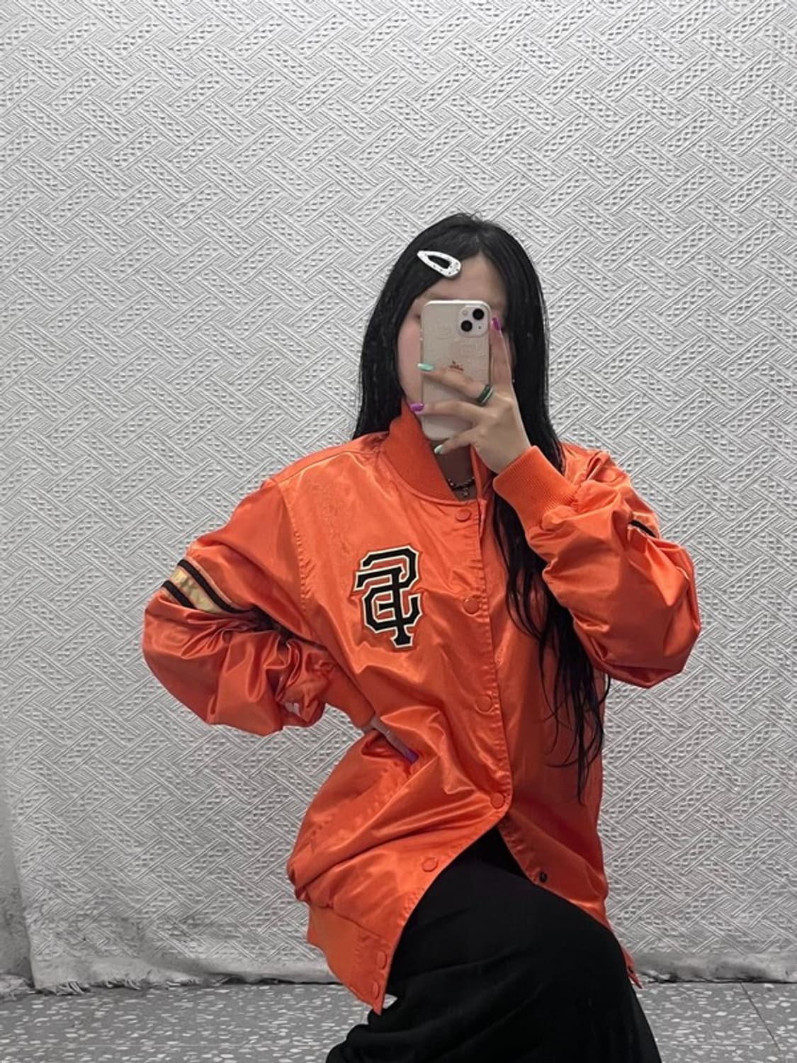 스타터 샌프란시스코 자이언츠 레트로 오렌지 바시티 자켓 M C07134 상품이미지1