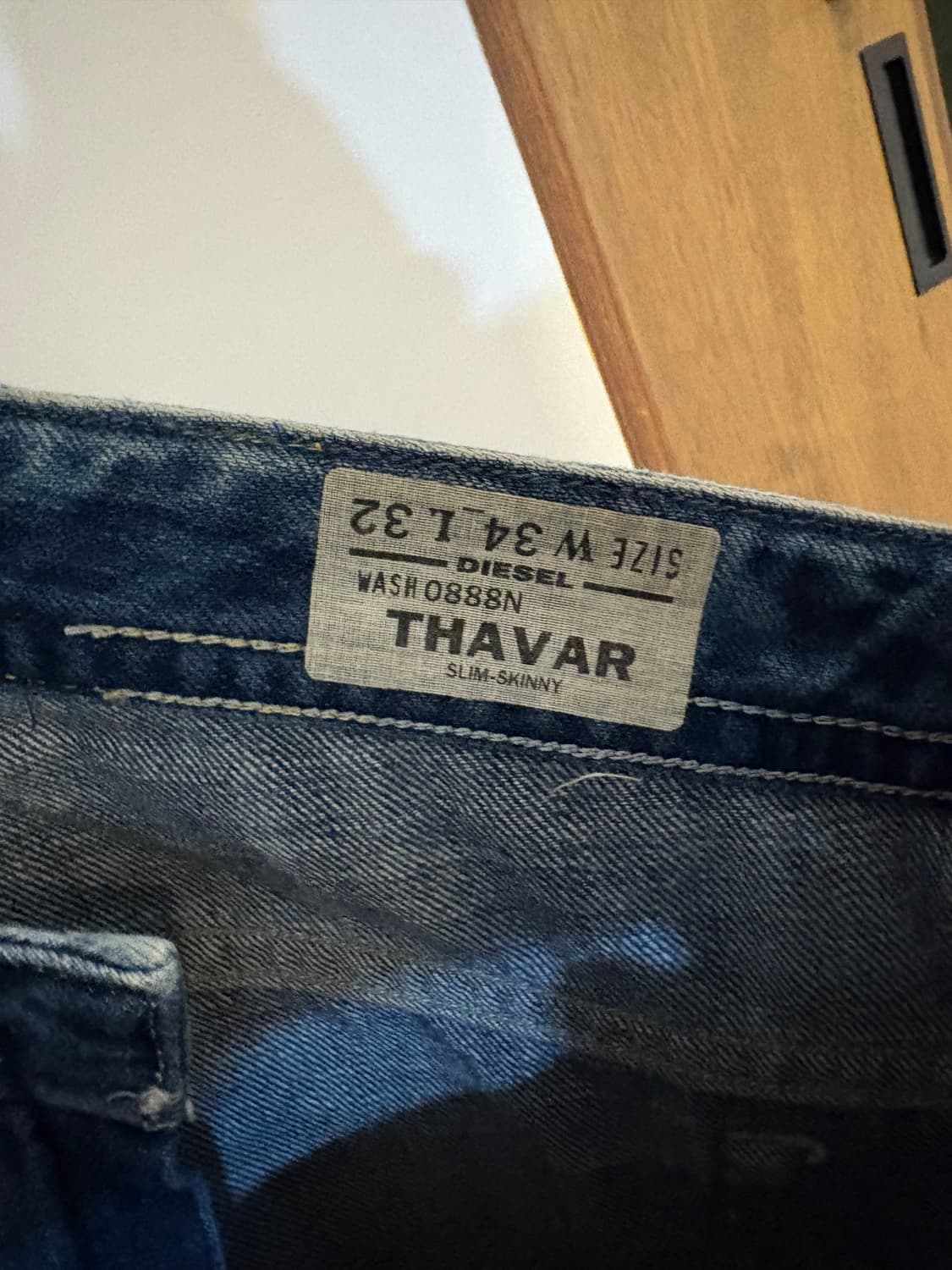 디젤 DIESEL Thavar 청바지 /Wash 888N/W34 L32 상품이미지3