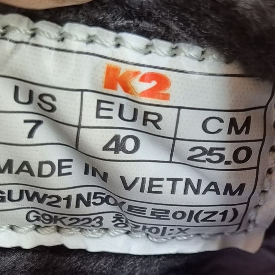 K2 방한화 털 슬립온 250. 상품이미지6