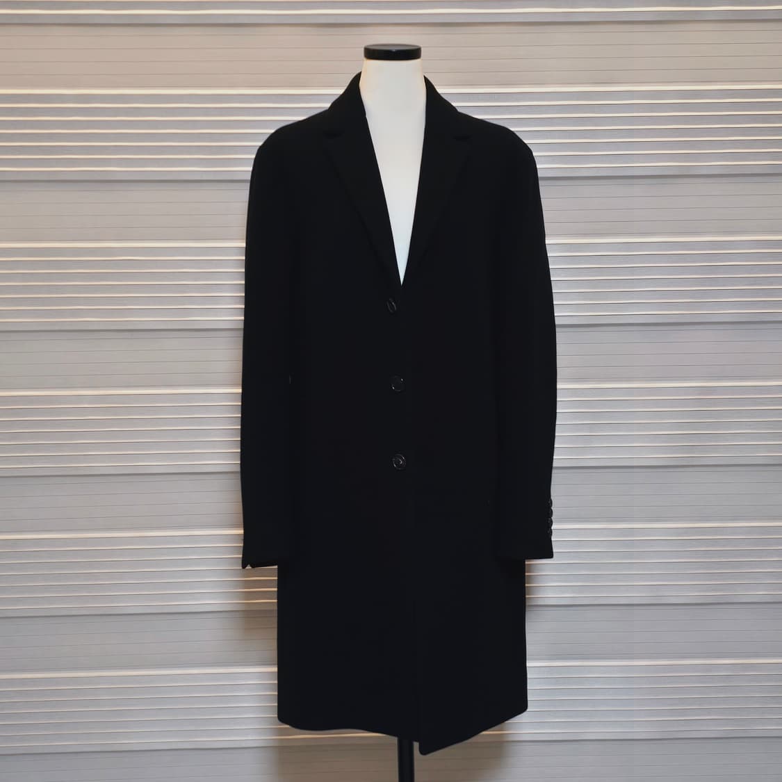 질스튜어트 뉴욕의 블랙  캐시미어 혼방 코트 상품이미지2