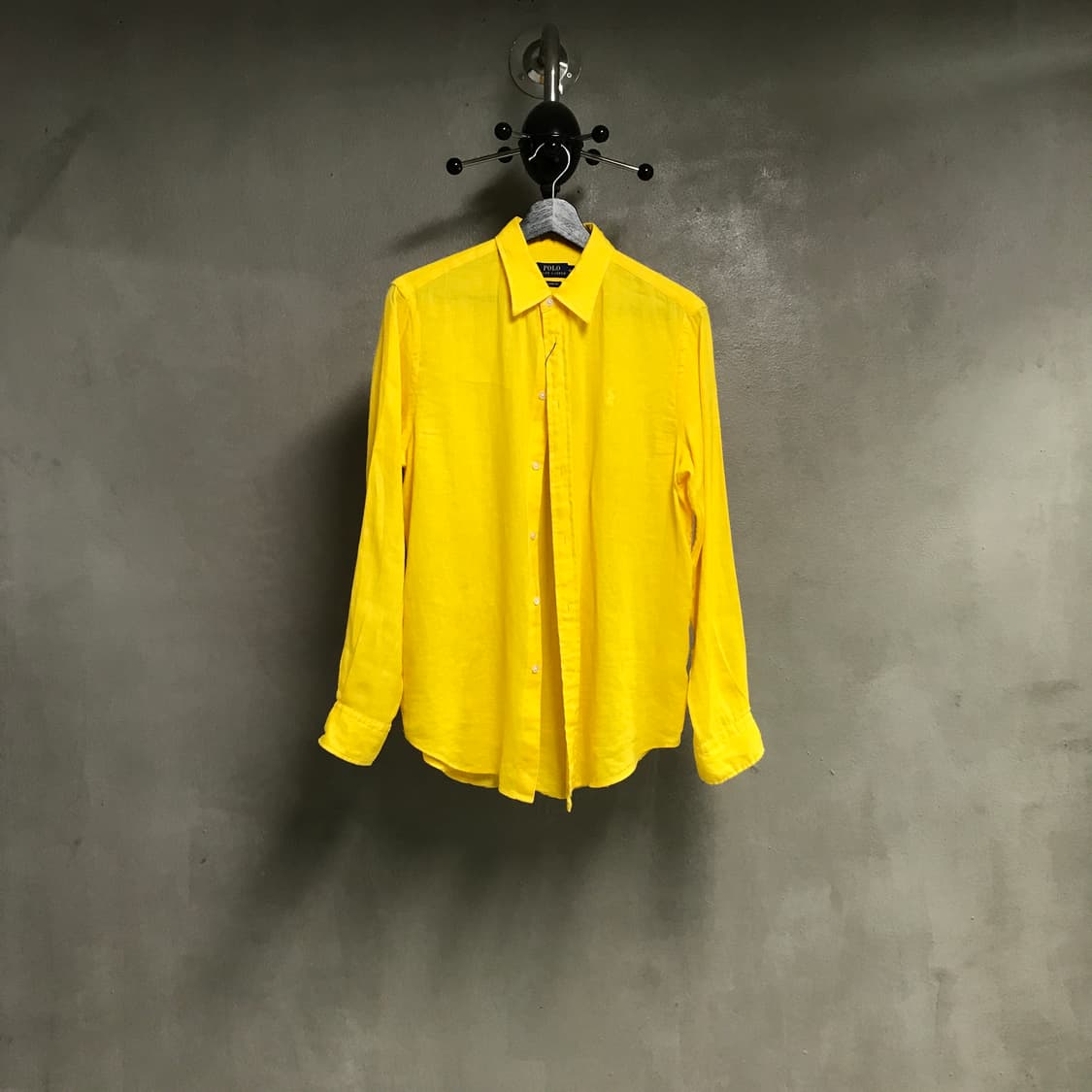 폴로 랄프로렌 QR 린넨 셔츠 옐로 M 상품이미지1