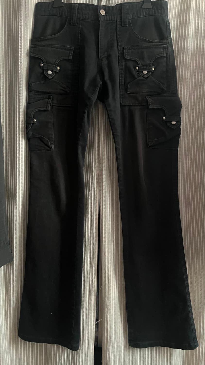 Tornado Mart Black Flare Cargo Pants 상품이미지1