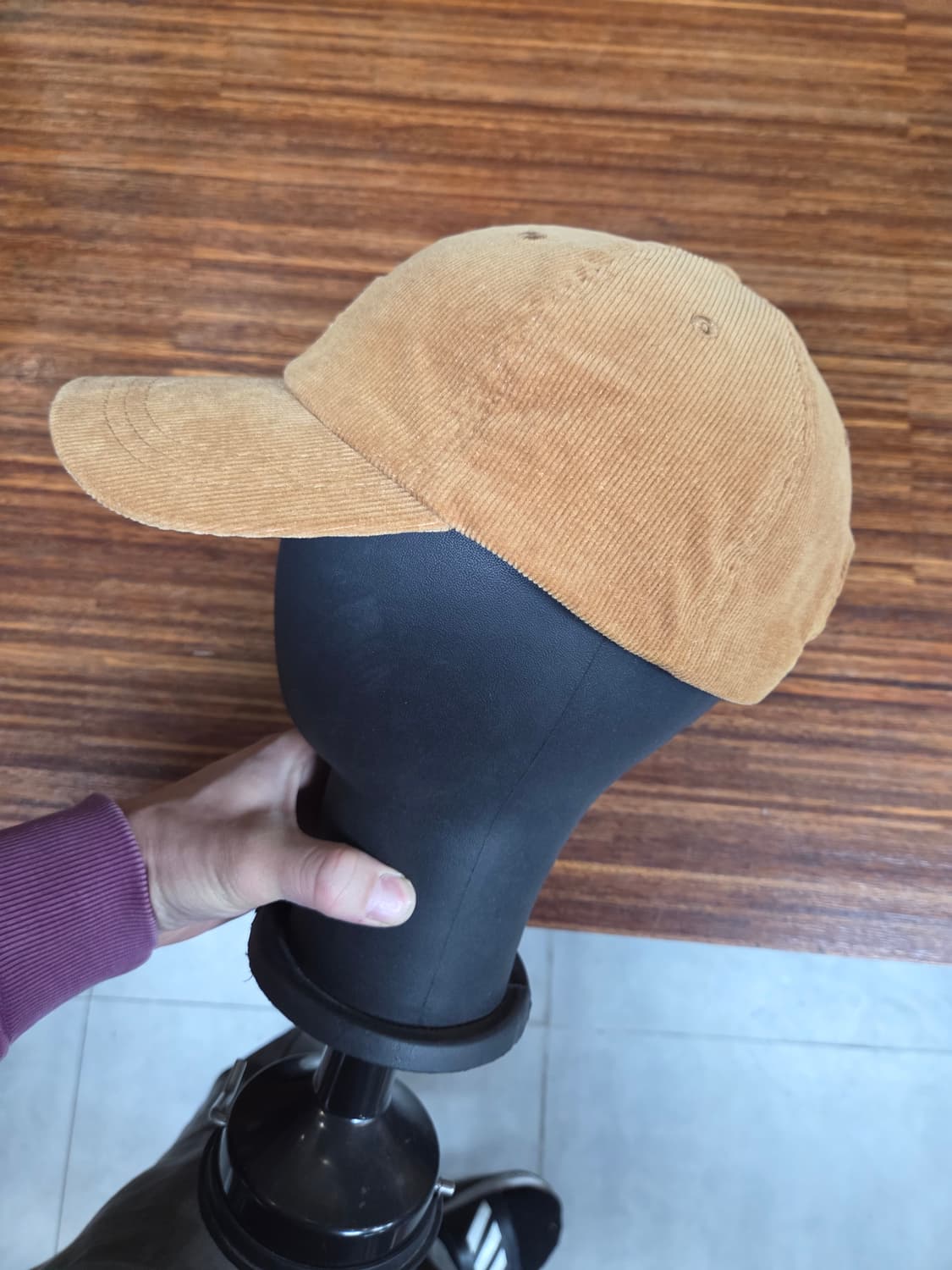 캉골 코듀로이 된장색 모자 프리  상품이미지2