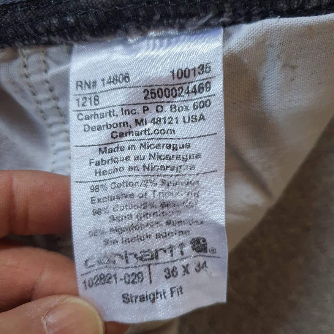 칼하트 Straight Fit 팬츠  No.69 상품이미지5