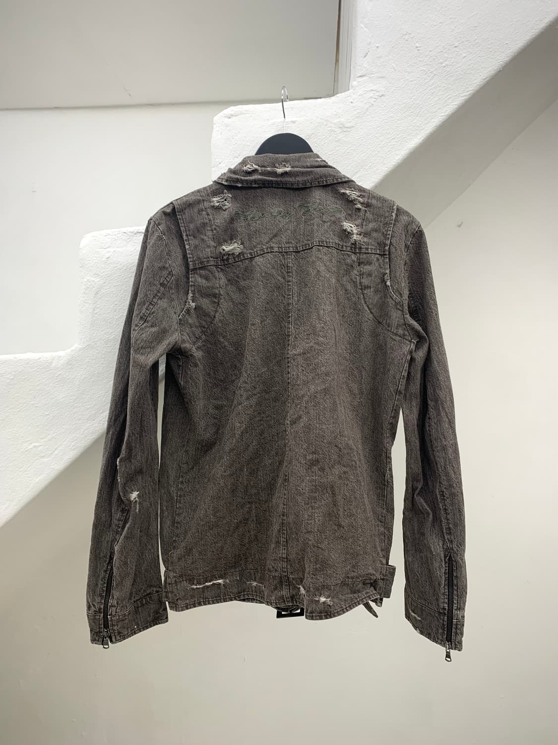 Distressed grunge mood rider jacket  상품이미지5