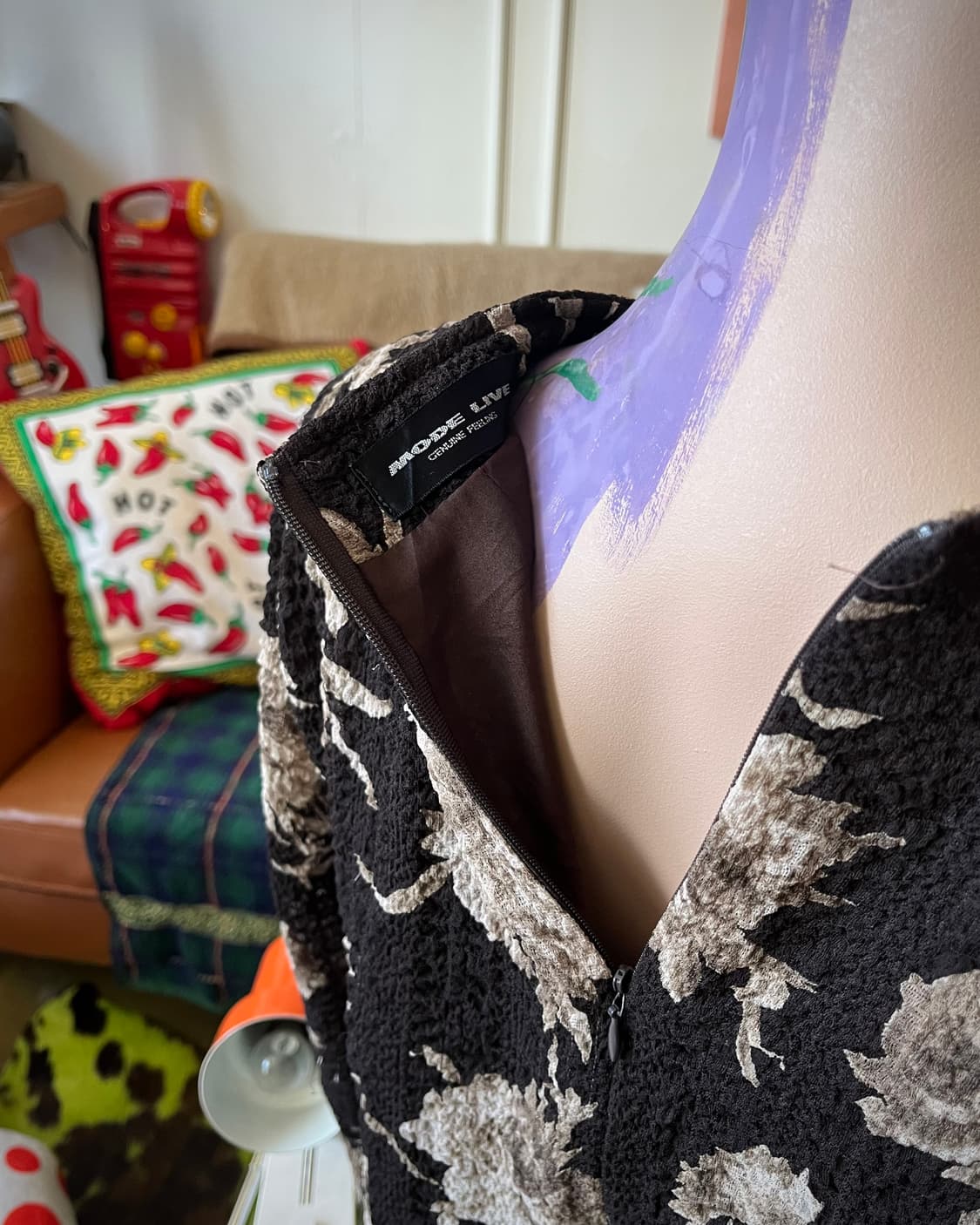 Japanese Vintage Antic Floral Pleats Top 상품이미지4