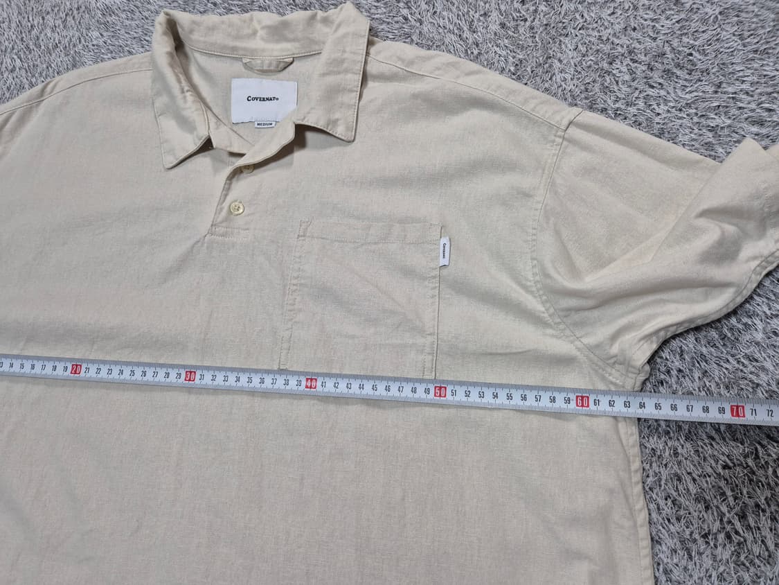 커버낫 남성 린넨 반팔 카라 셔츠 M 상품이미지10