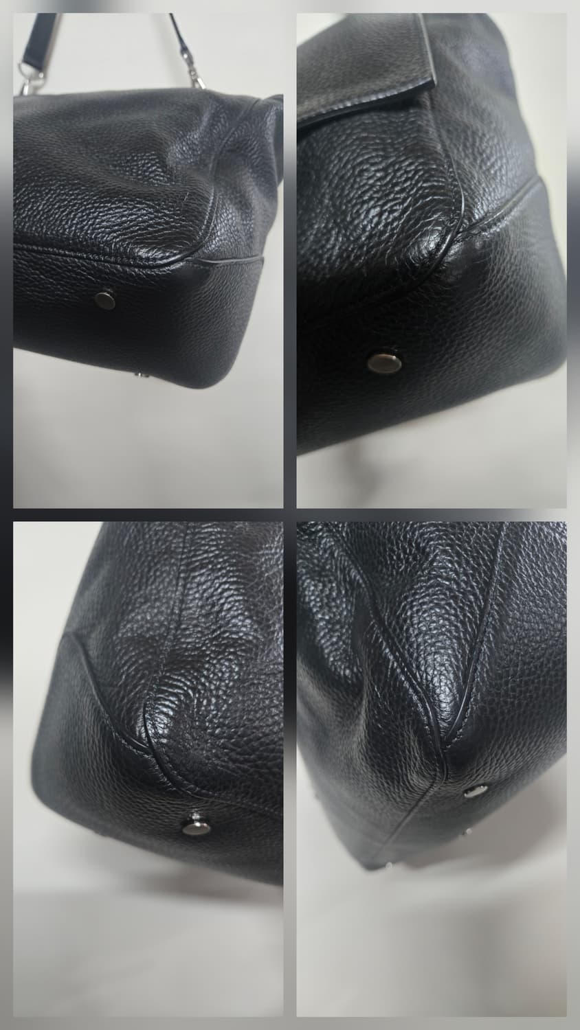미닛뮤트 페레티백 M 블랙 이탈리안 카우 레더 숄더백 상품이미지5