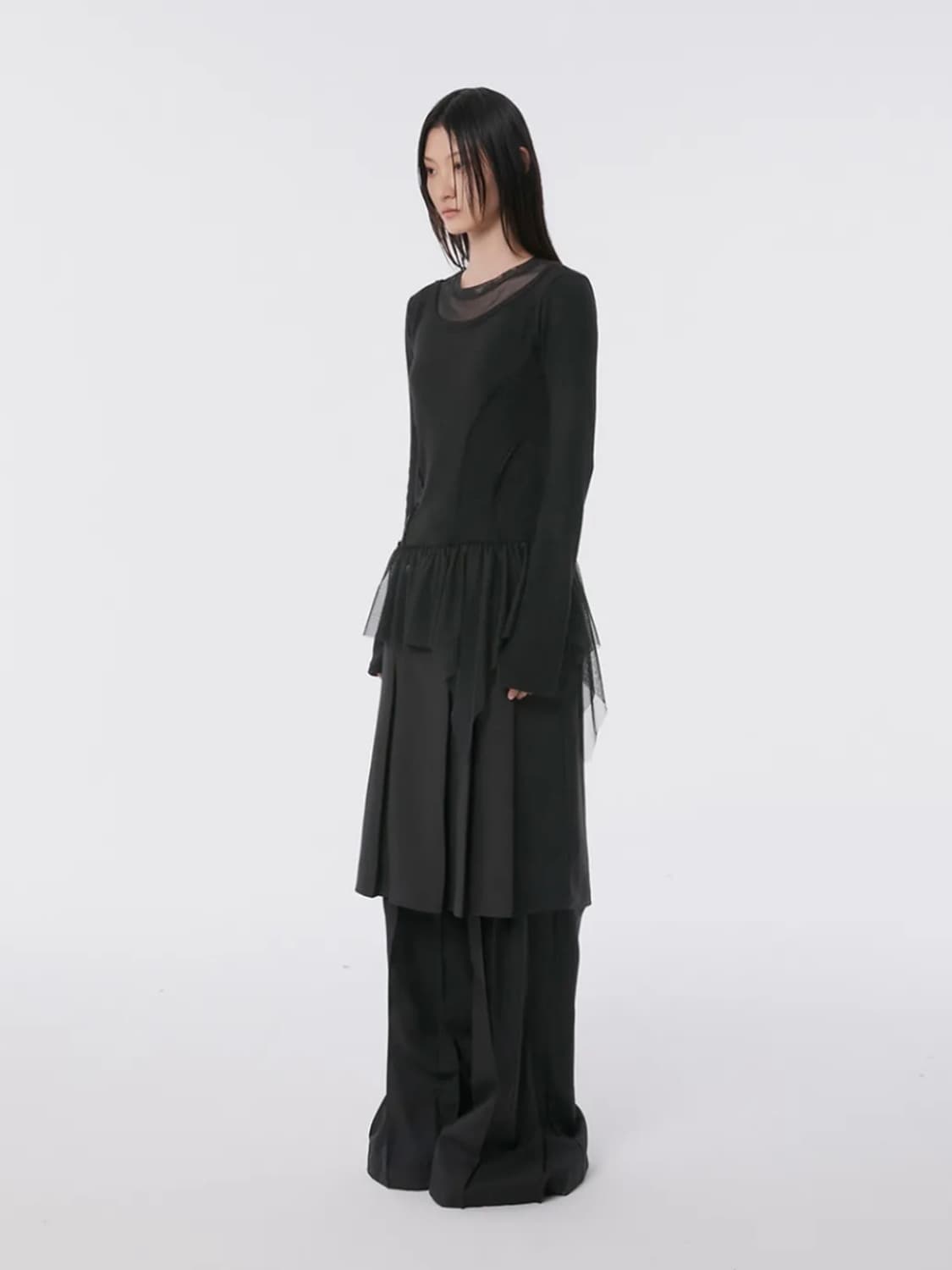 플레어업 레이어드 레이스 프릴 롱 슬리브 상품이미지3