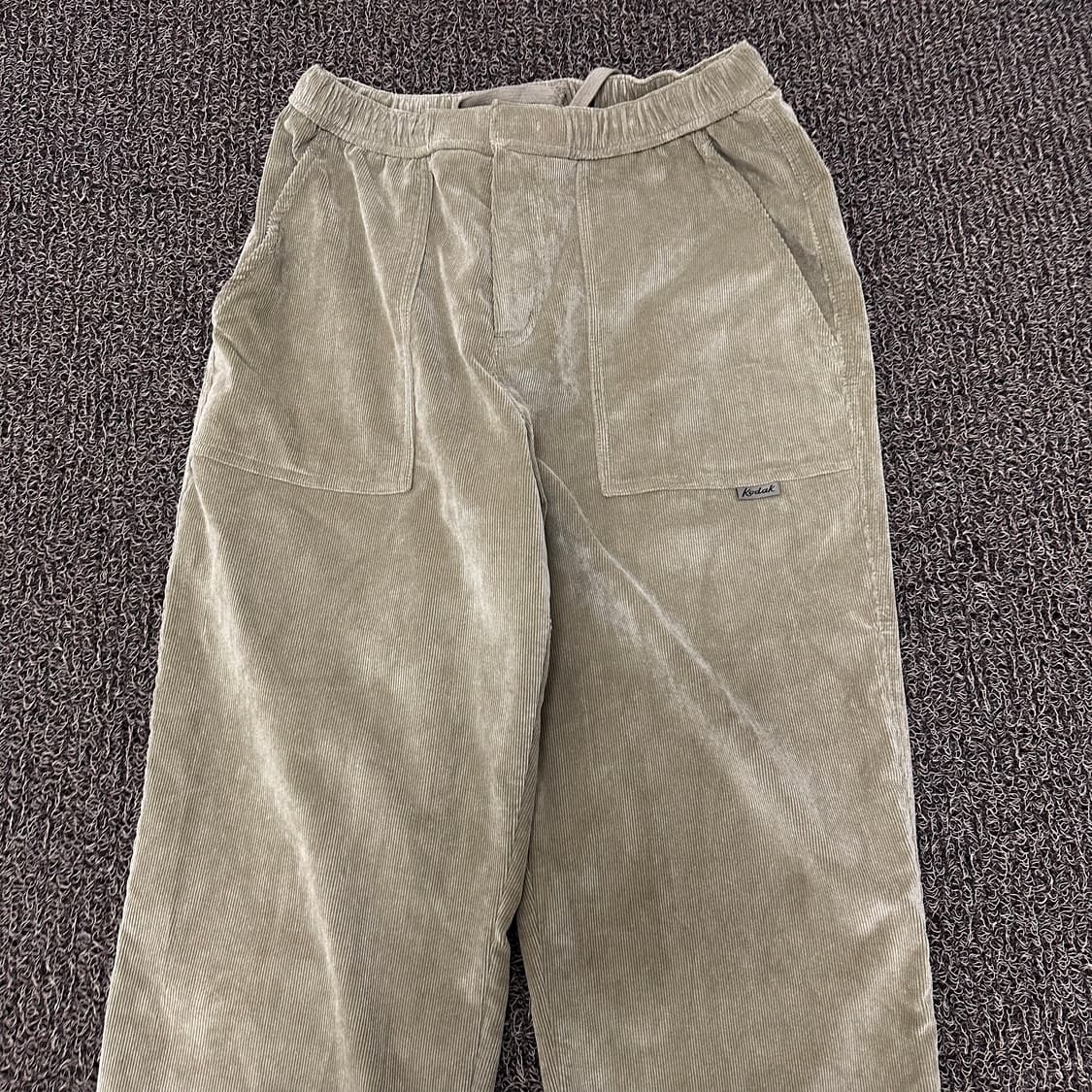 KODAK 코닥 여성 코듀로이 와이드 팬츠 베이지 27.5인치 상품이미지2