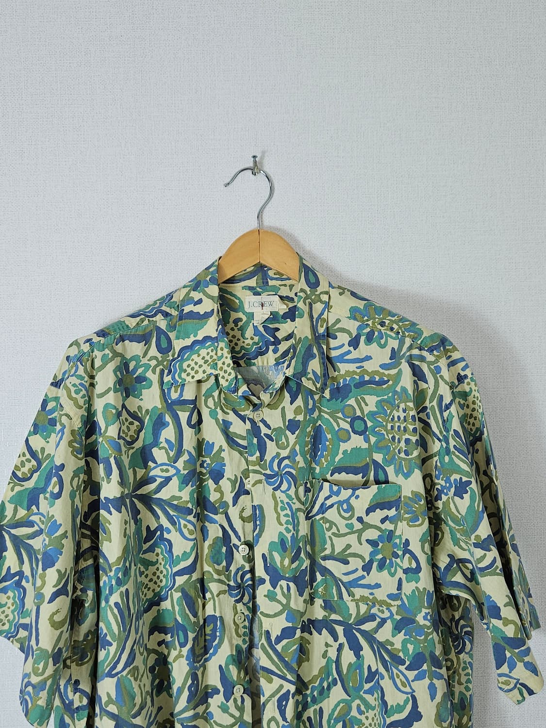 90s 빈티지 J.CREW 제이크루 플로럴 반팔셔츠 하와이안 XL 상품이미지2
