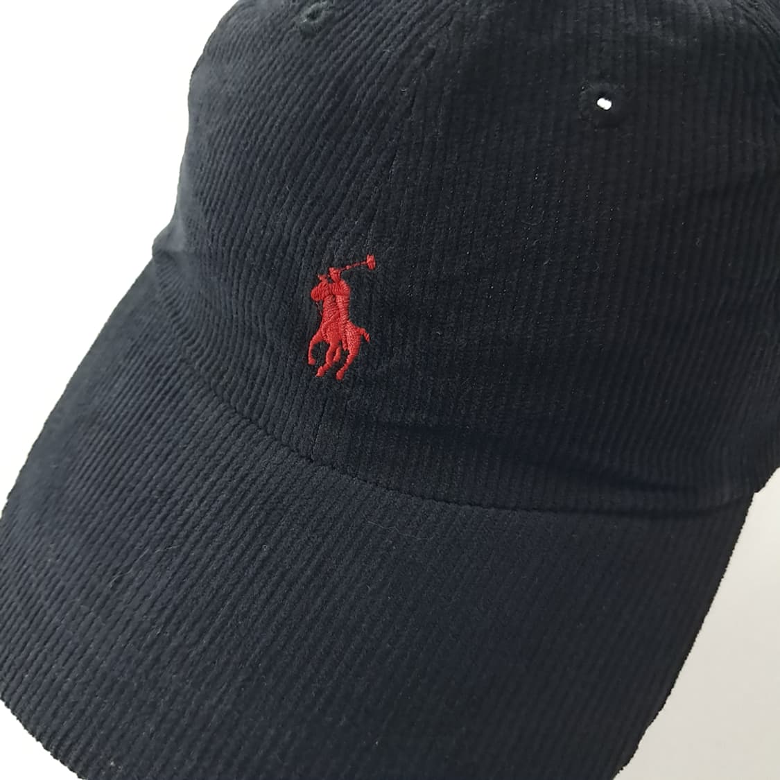 CK429 L 폴로 코듀로이 레드 포니 블랙 볼캡 모자 상품이미지1