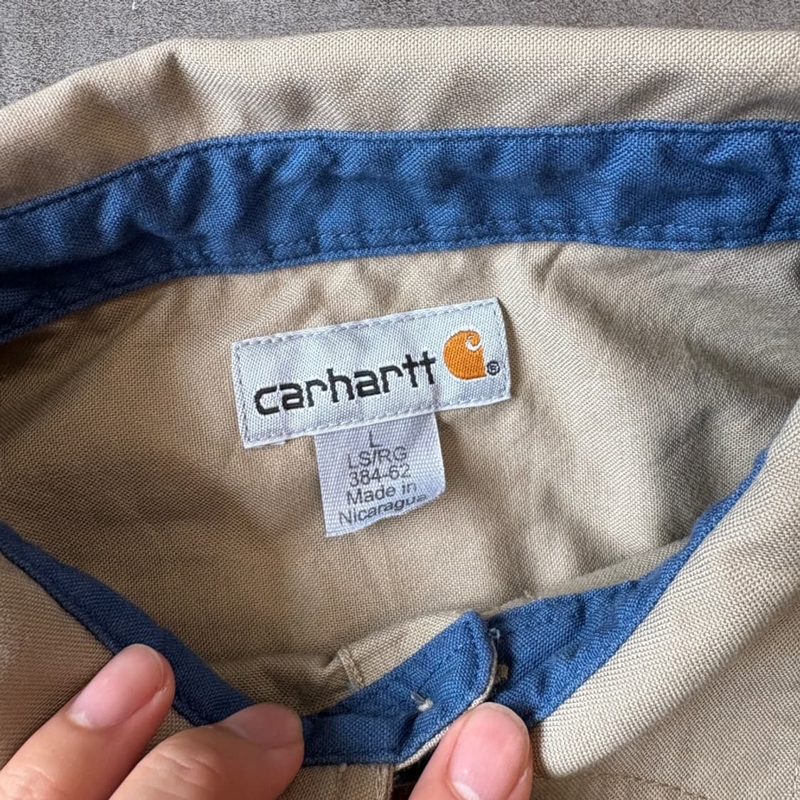 칼하트 오리지널 베이지 긴팔 워크 셔츠 상품이미지6
