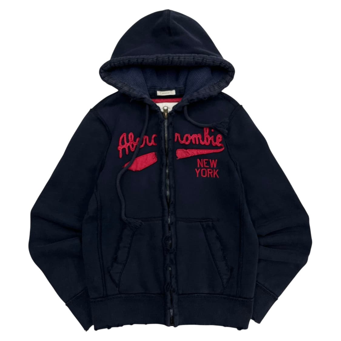 아베크롬비 버건디 네이비 후드집업 S 상품이미지2