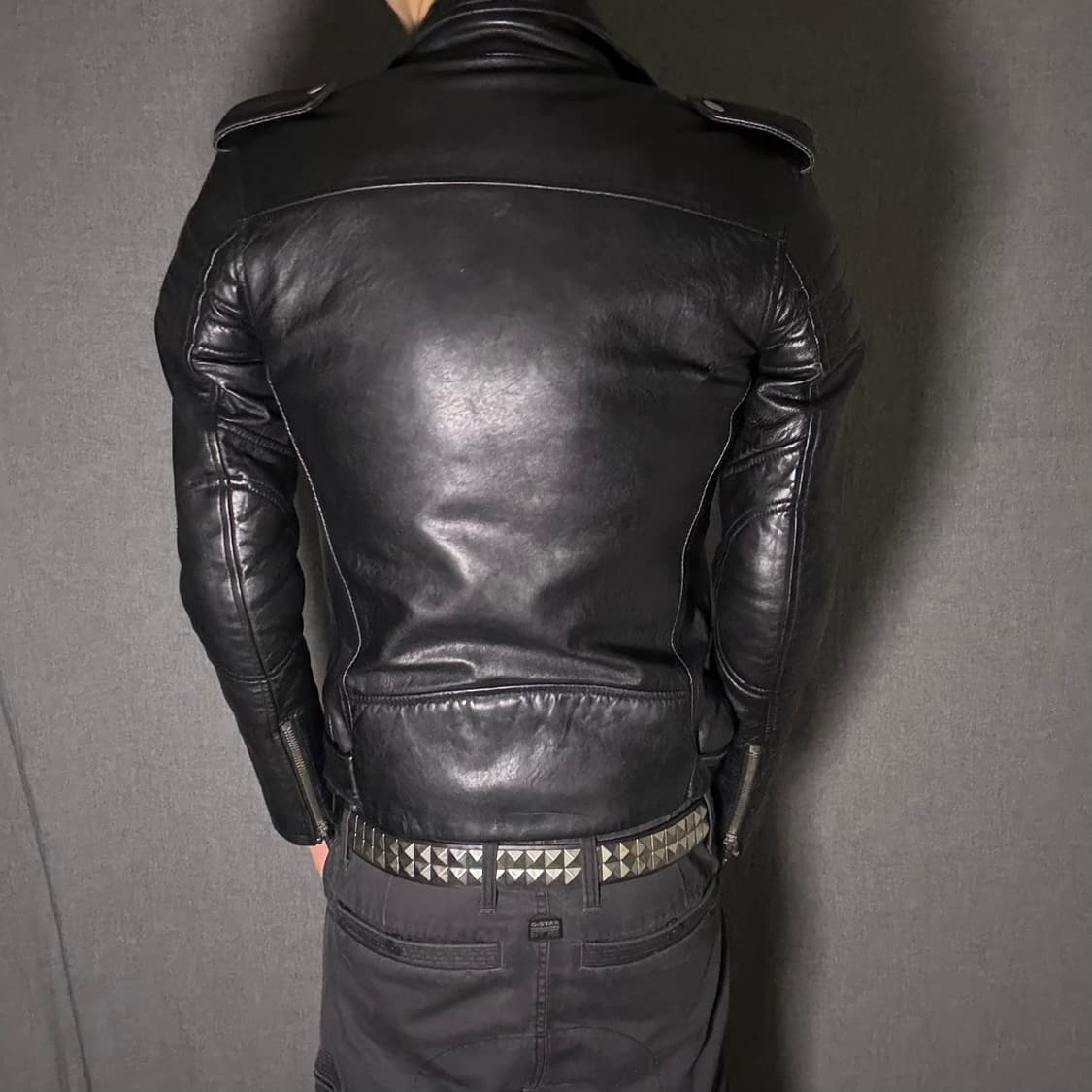 BLK lamb skin rider jacket 상품이미지5