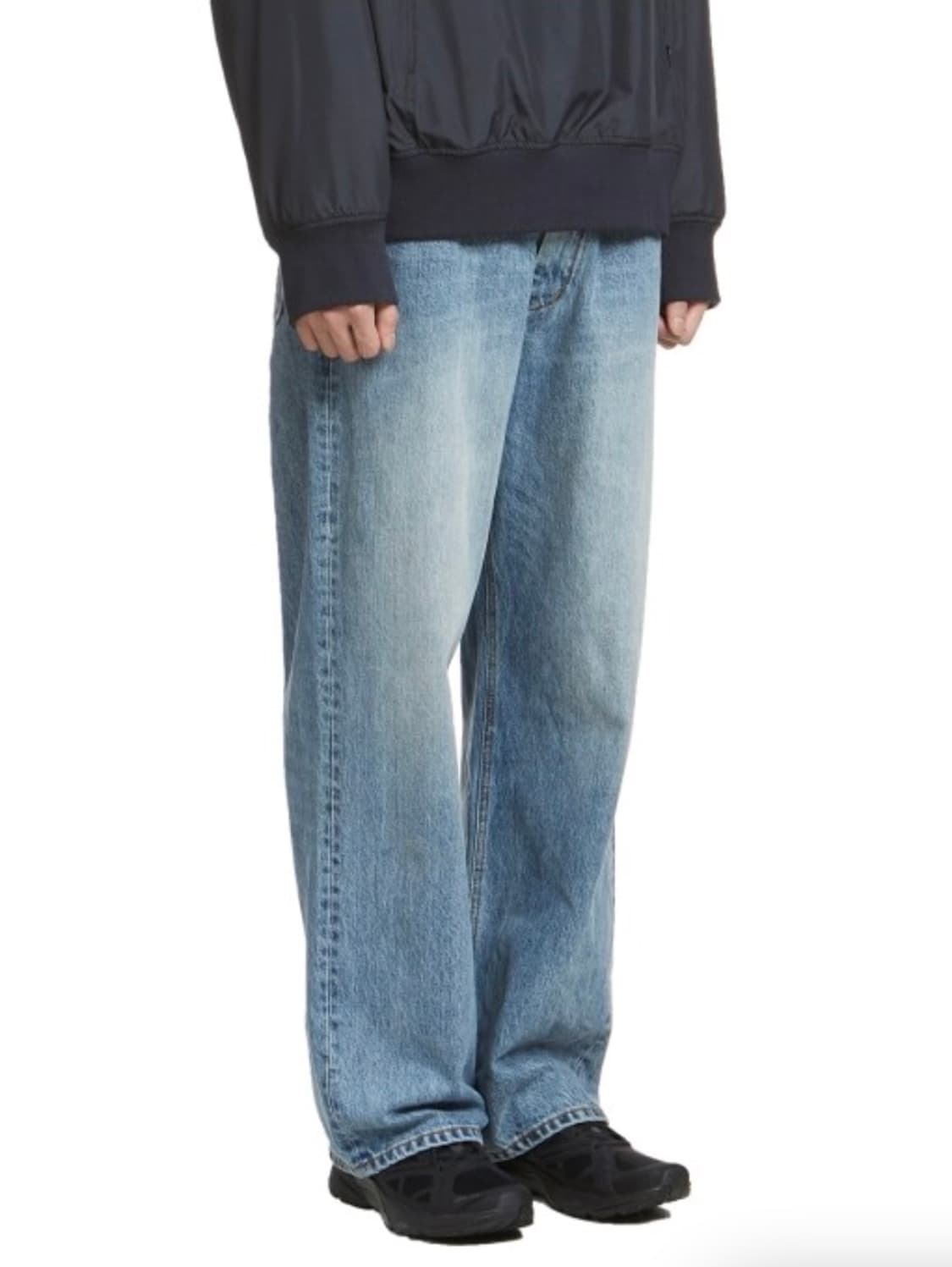 유스 와이드 데님팬츠 미디움 블루 상품이미지1