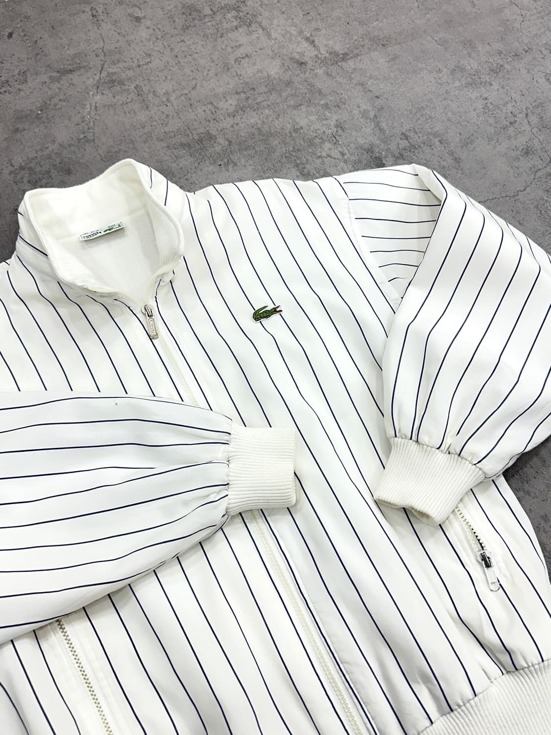 라코스테 스트라이프 올드스쿨 블루종 상품이미지2