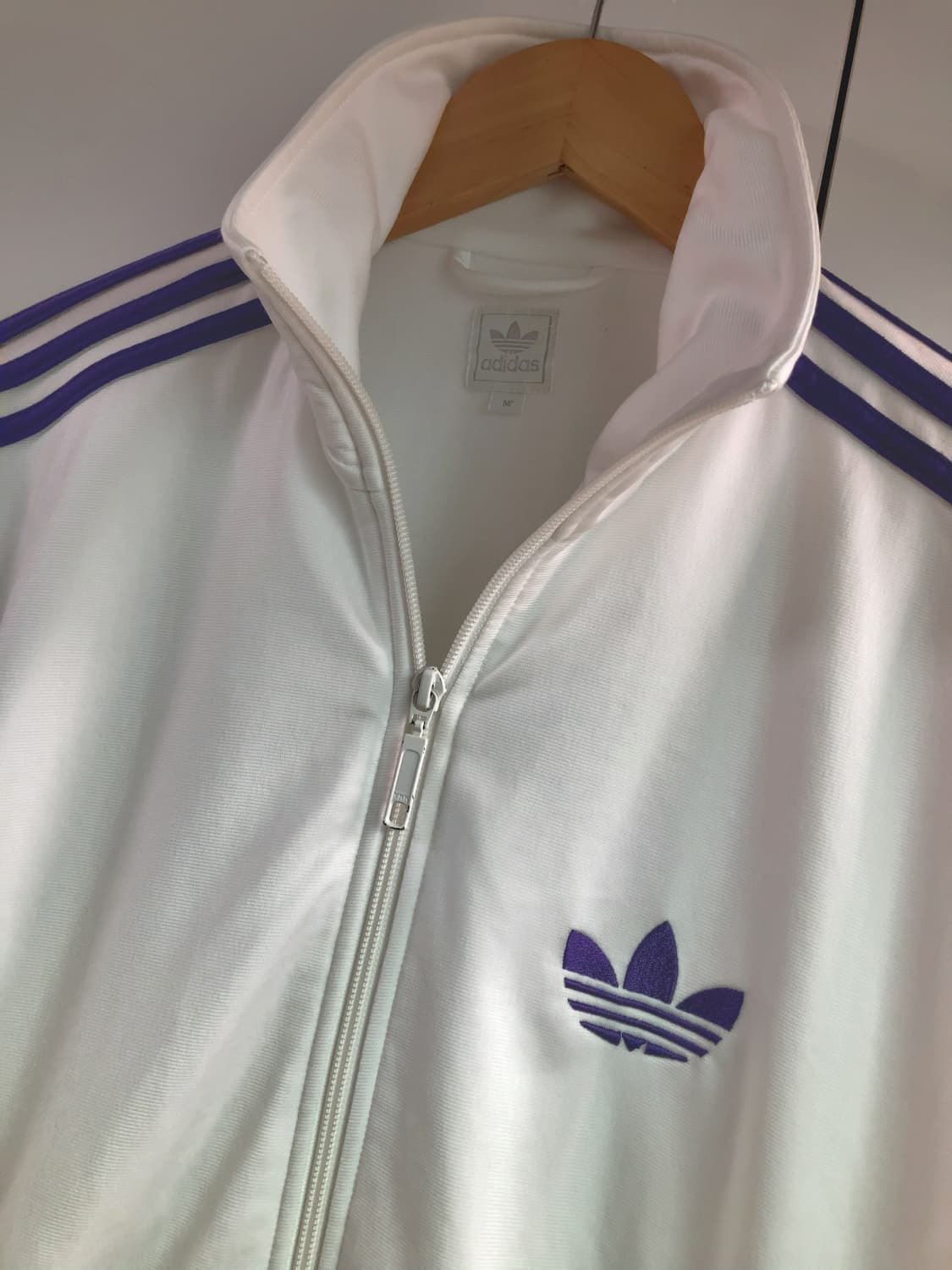 아디다스 파이어버드 화이트 퍼플 져지 흰보 트랙탑 집업 상품이미지2