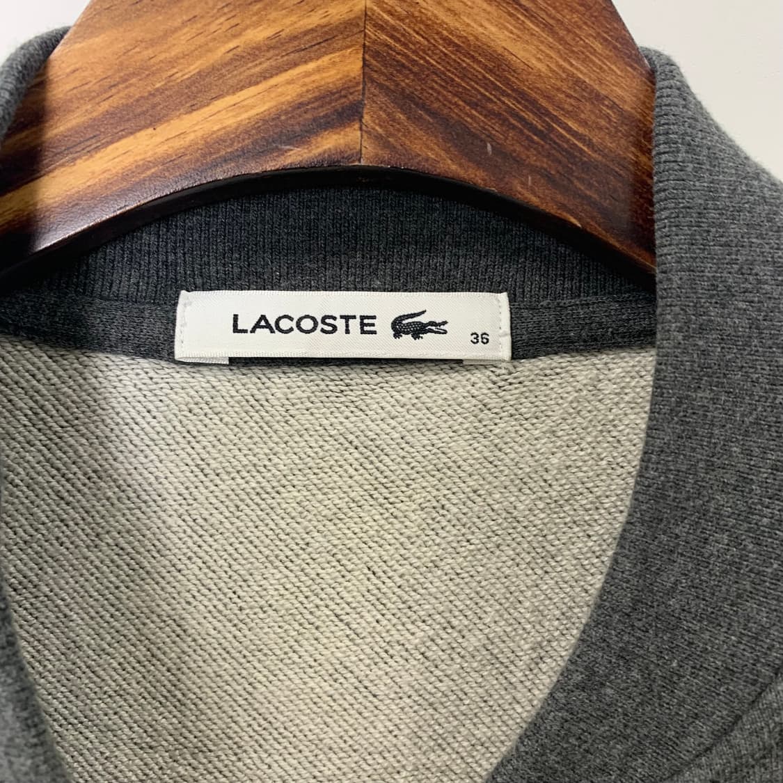 라코스테 자수로고 그레이 코튼 바시티 자켓 상품이미지5