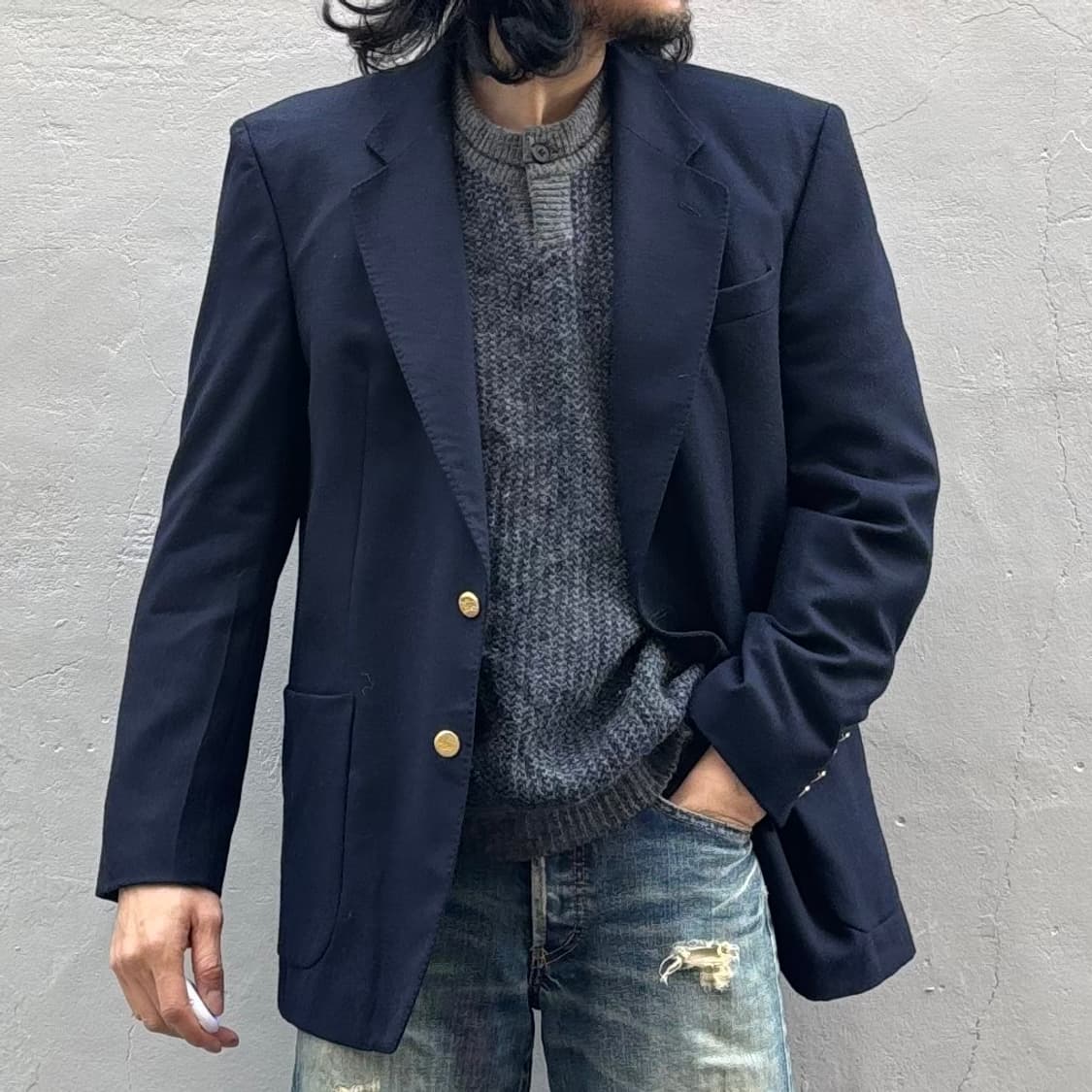 영국 빈티지 버버리 울 블레이저 자켓 상품이미지9