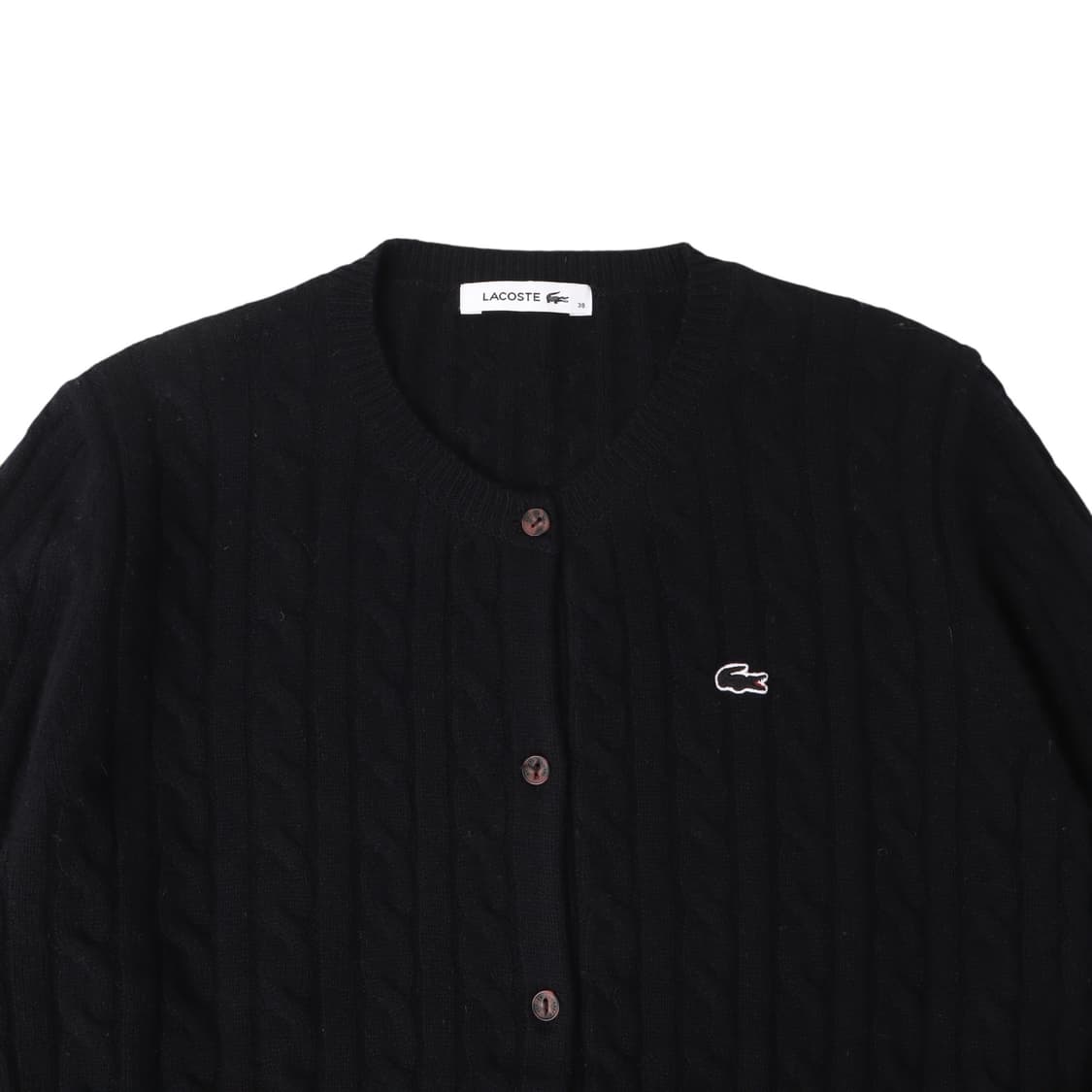 라코스테 블랙 울 케이블 니트 가디건 상품이미지2