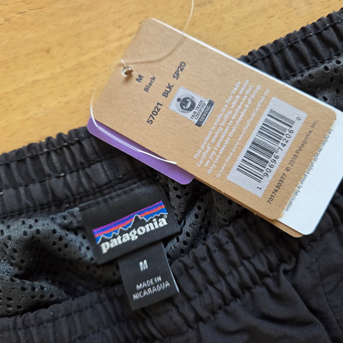 M 파타고니아 배기스 5인치 반바지 팬츠 블랙161 상품이미지3