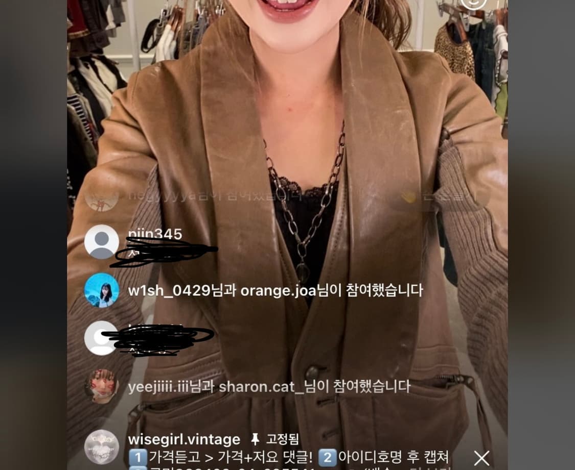 와이즈걸 가죽 브라운 자켓 빈티지  상품이미지1