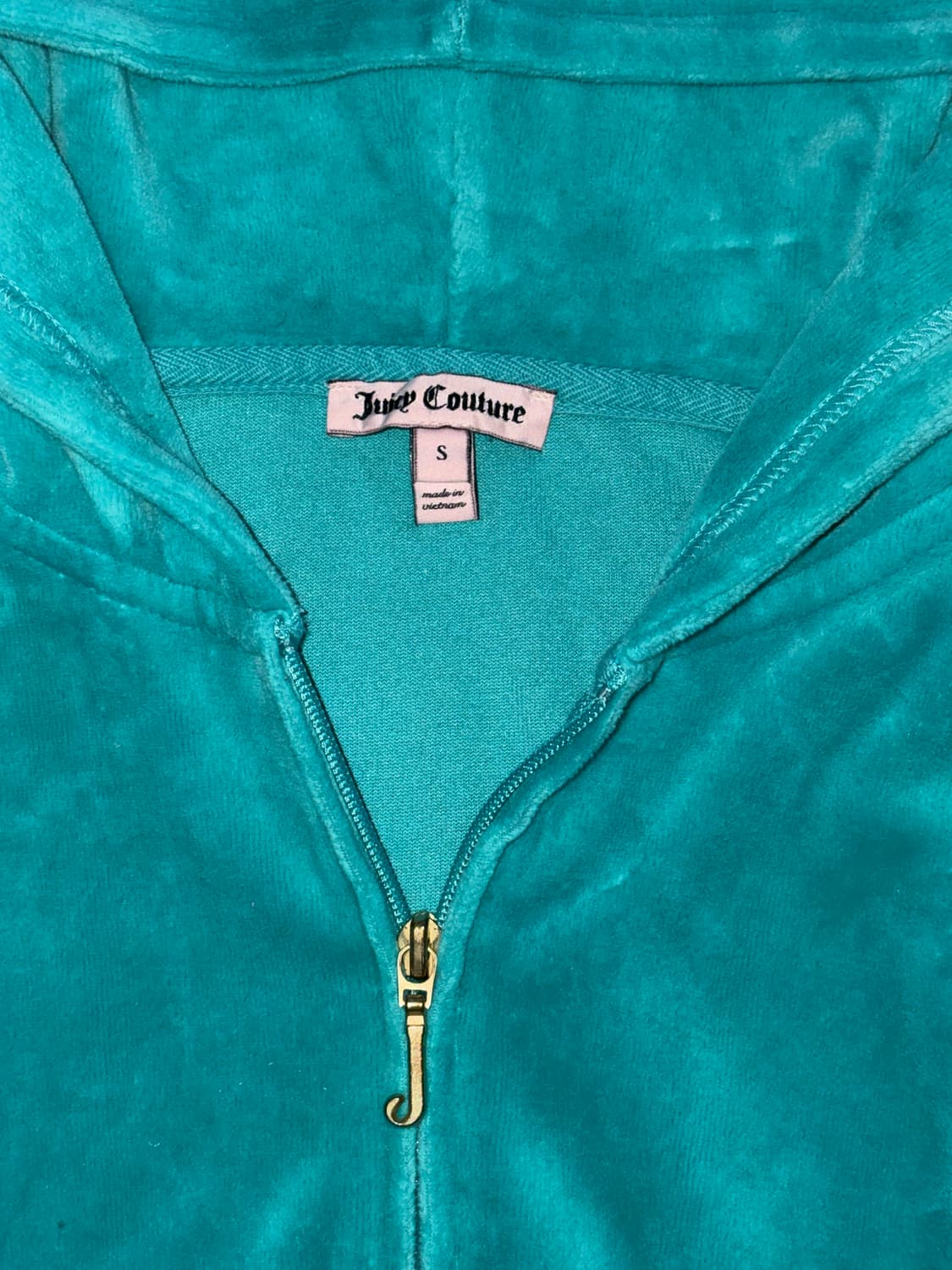 쥬시꾸띄르 민트 백디테일 벨벳 집업 y2k펑크갸루 상품이미지2