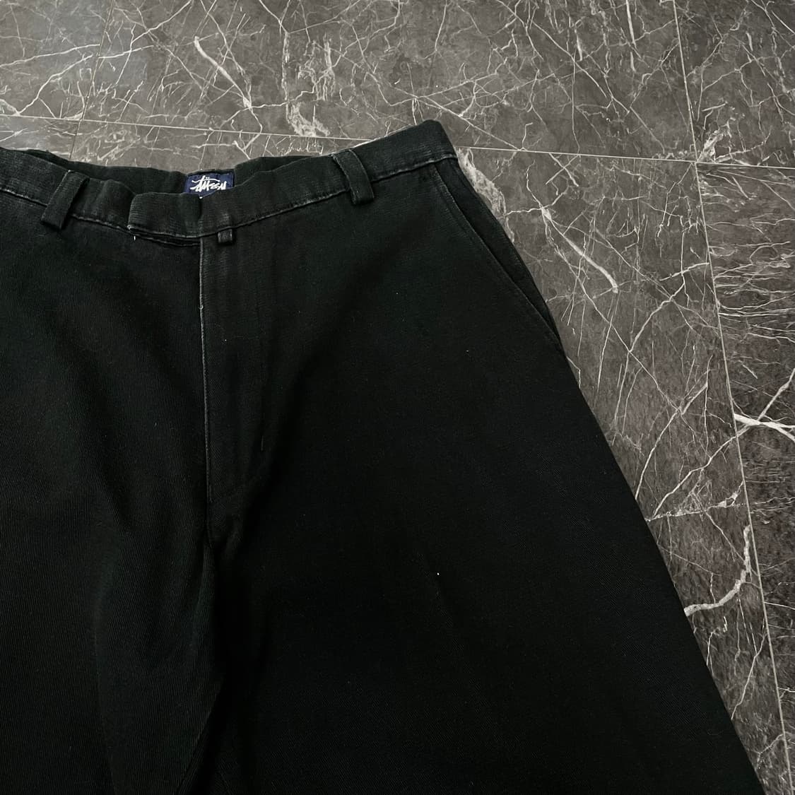32in 스투시 아카이브 블랙 배기 와이드 팬츠 상품이미지7