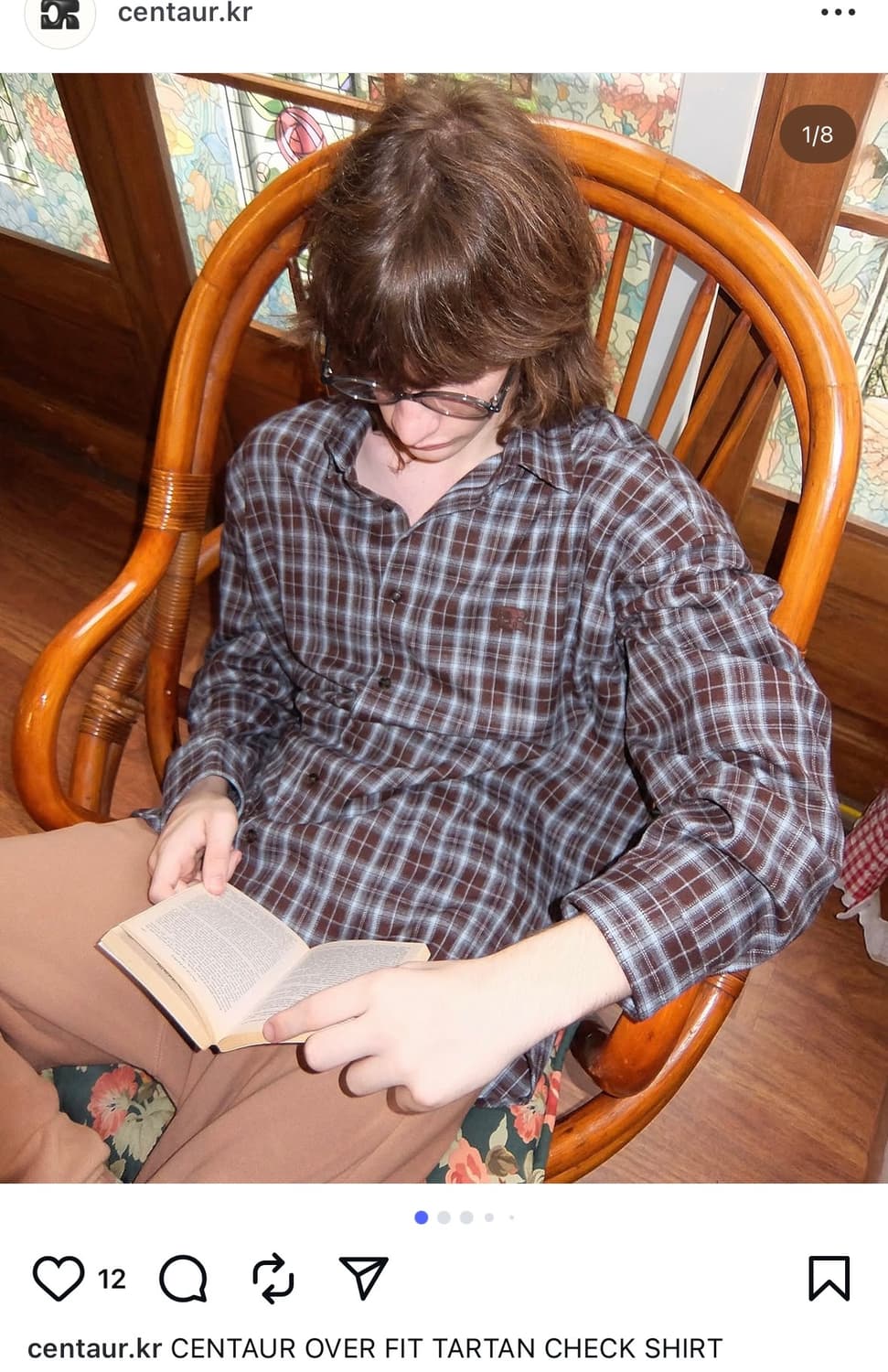 센토르 오버핏 타탄 체크셔츠 상품이미지5