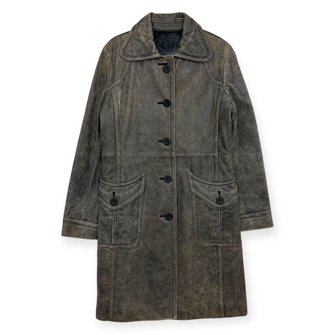 히스테릭글래머 빈티지 가공 가죽 코트 상품이미지1