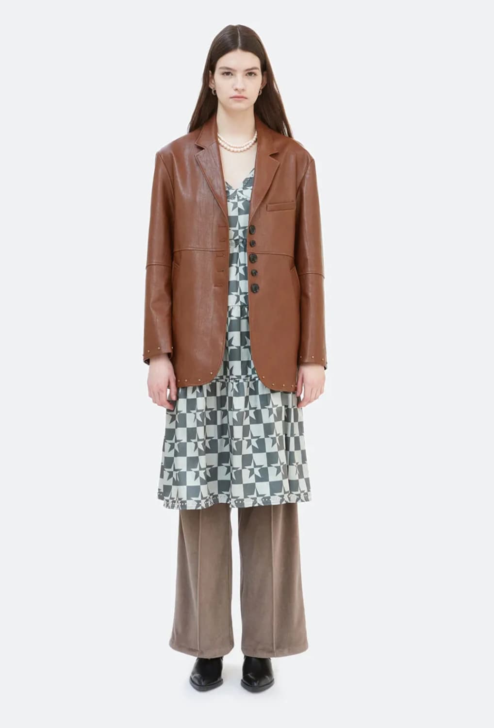 경 레더자켓 Oversize Studded Leather Jacket 상품이미지2