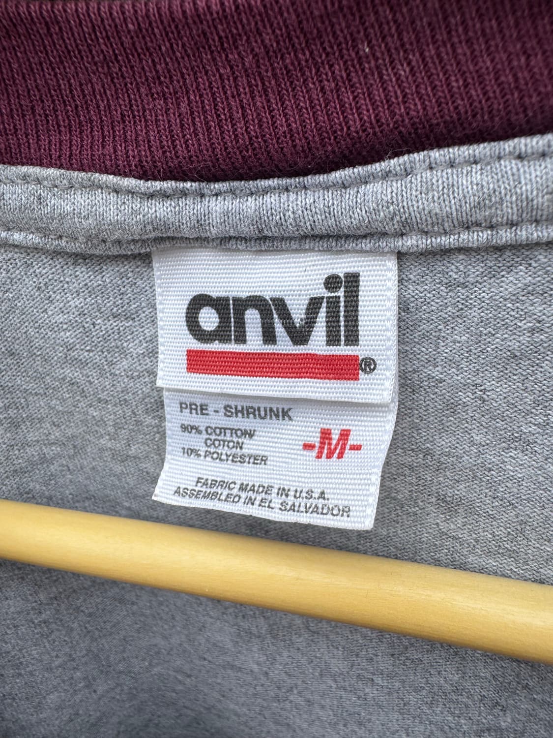 빈티지 anvil 반팔 링거 티셔츠 M 상품이미지4