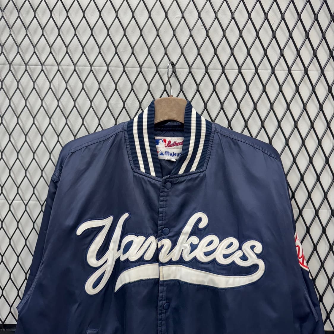 00s 마제스틱 X 양키스 바시티자켓 MLB 어센틱 네이비 상품이미지3