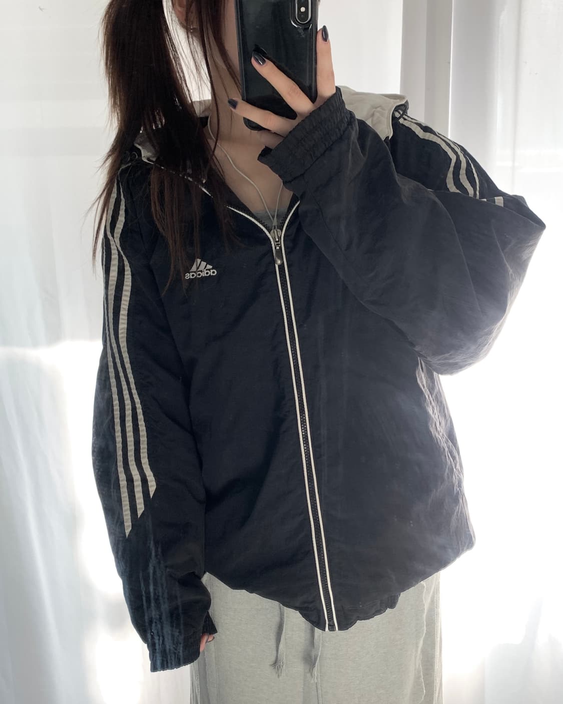 Adidas 아디다스 올드스쿨 멀토스 블랙컬러 후디 자켓 상품이미지10