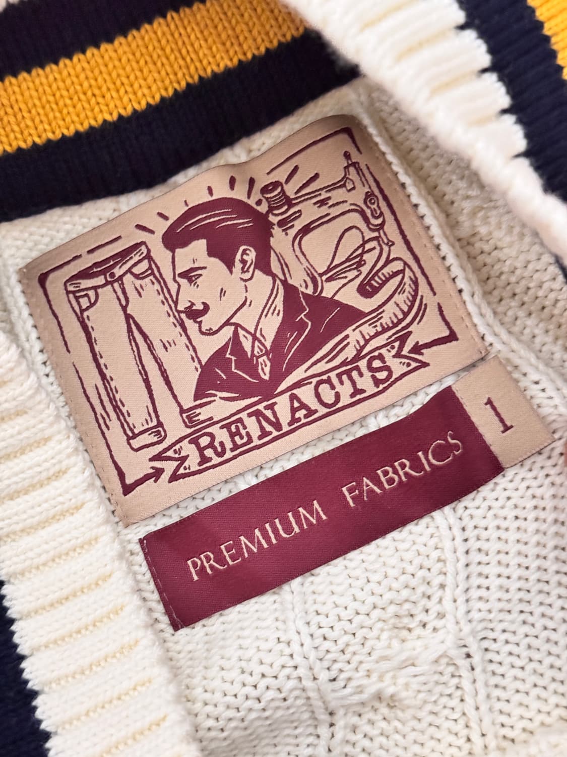 리넥츠 케이블 니트 코튼 크리켓 스웨터 상품이미지3