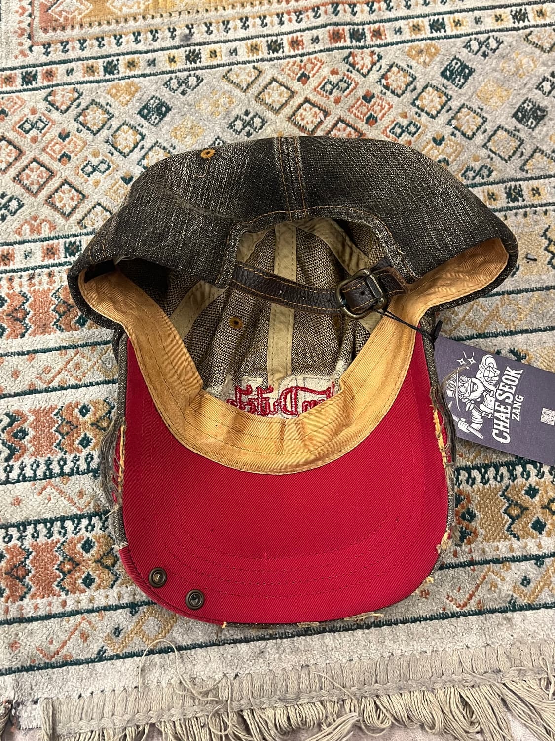 본더치 데미지 흑청 데님 볼캡 모자 #csz2783 상품이미지3