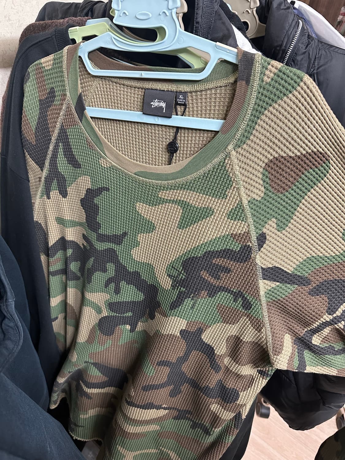 스투시 카모 와플 니트 xl 상품이미지1